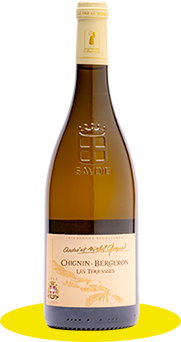 Domaine André & Michel QuenardAppelation : Savoie Dénomination : Chignin BergeronCuvée : Les Terrasses Millésimle : 2023Couleur : BlancCépage : Roussanne  L'avis de la team Cheese and Wine Week : Bouche très aromatique, intense et enrobante sur les fruits jaunes, abricots mûrs et fruits secs, belle longeur en bouche. Tarte fine aubergine et beaufort rapé / Mignon de porc aux agrumes et polenta.