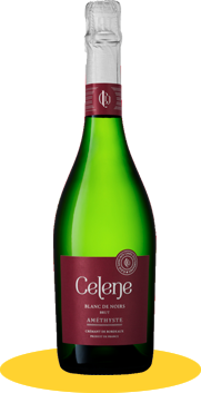 CELENE AMÉTHYSTE BLANC DE NOIRSCuvée : -Appellation :Crément de Bordeaux BlancMillésime : -Couleur :BlancCépage :Cabernet Franc, MerlotLabel : -Dégustation :Vif et délicat.