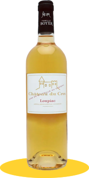 CH DU CROSCuvée : -Appellation :LoupiacMillésime :2020Couleur :BlancCépage :95% Sémillon 5% Sauvignon gris Label :HVEDégustation :Moëlleux et délicat.