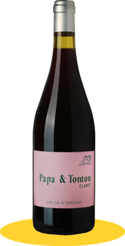 LAUDUCCuvée :PAPA & TONTON Appellation :Bordeaux ClaretMillésime :2024Couleur :ClaretCépage :100%, MerlotLabel :HVE; TERRA VITISDégustation :Frais et fruité.